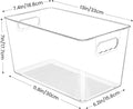 Kitchen Storage Organizer Bins, 10 Pack Clear Plastic with Handles