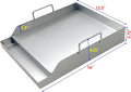Griddle: Stainless Steel Flat Top with Two Handles for Gas Grills