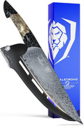 Dalstrong Chef Knife Professional- 9.5”-Scorpion Series - Venom Edition - Japanese Steel Chef Knife - Spiral Sandstorm Blade Pattern - Black Honeycomb Resin Handle - w/Chef KnifeSheath