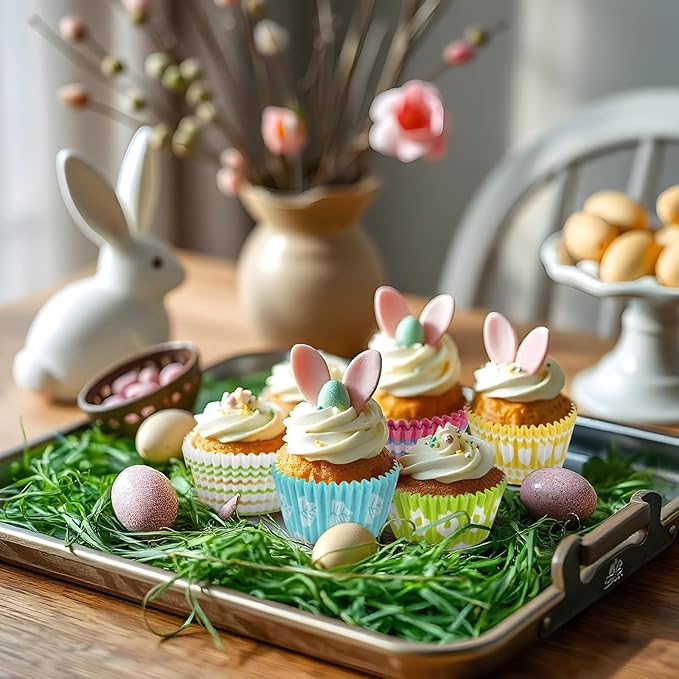 Baking Cups, 600 Pieces Easter Paper Cupcake Liners in 6 Designs
