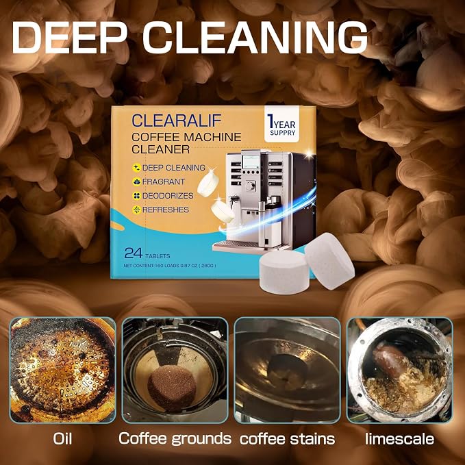 Coffee Machine Descaler Tablets, 24 Count, Unscented