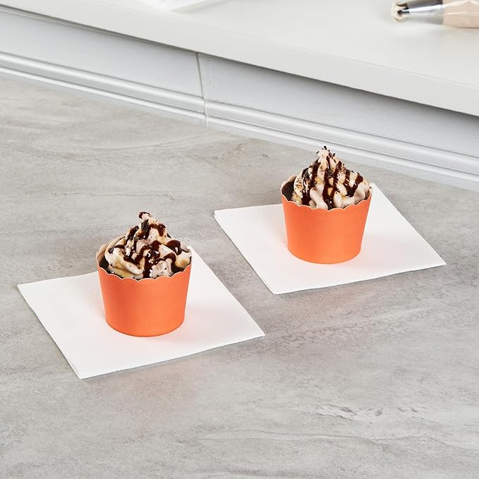 Baking Cups 200 Count Orange Paper Cupcake Liners 3.38 oz