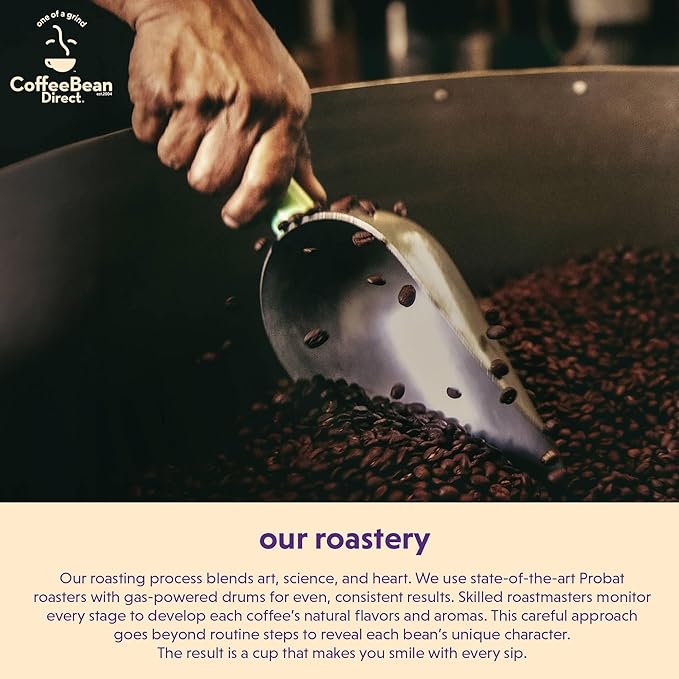 Coffee Bean Direct Ethiopian Yirgacheffe, Whole Bean Coffee, Light Roast, 1 Pound Bag (Pack of 1)