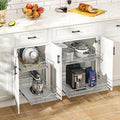 Pull-Out Cabinet Organizer, 2-Tier Alloy Steel with Soft-Close Slides