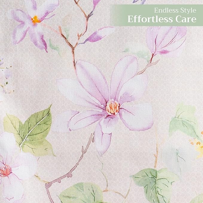 Table Runner, 100% Cotton, 14.5 x 72 Inch Double Layer, Magnolia Mornings
