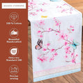 Table Runner, Cotton Double Layer, 14.5 x 108 Inches, Blossoms in Spring