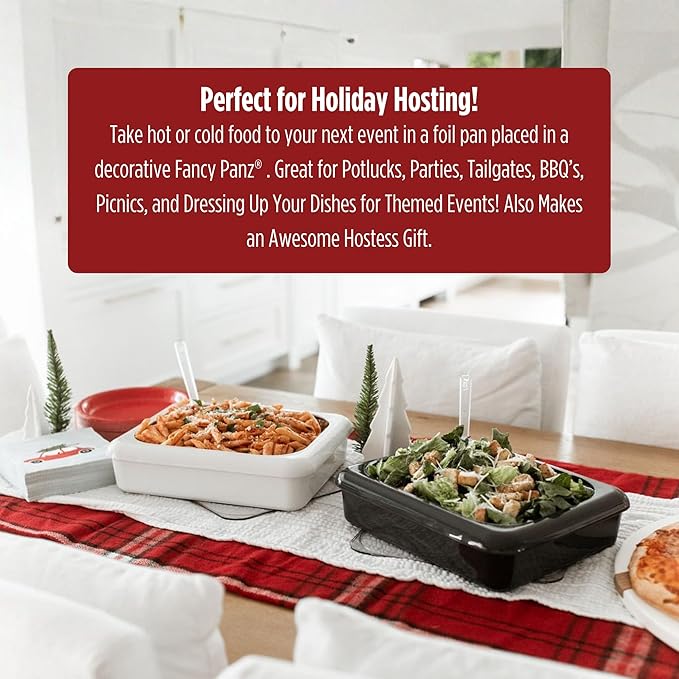 Fancy Panz - Marble 9x13x2" Aluminum Foil Pan Carrier - Elevated Food Serving - Image 6
