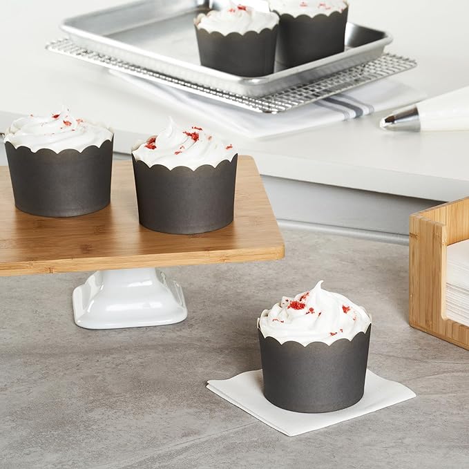 Baking Cups 200 Count Gray Paper Cupcake Liners, 10 Oz