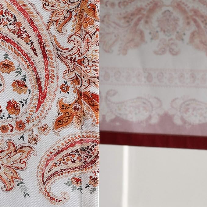 Table Runner, 100% Cotton, 14.5 x 90 Inch Orient Watercolor Design