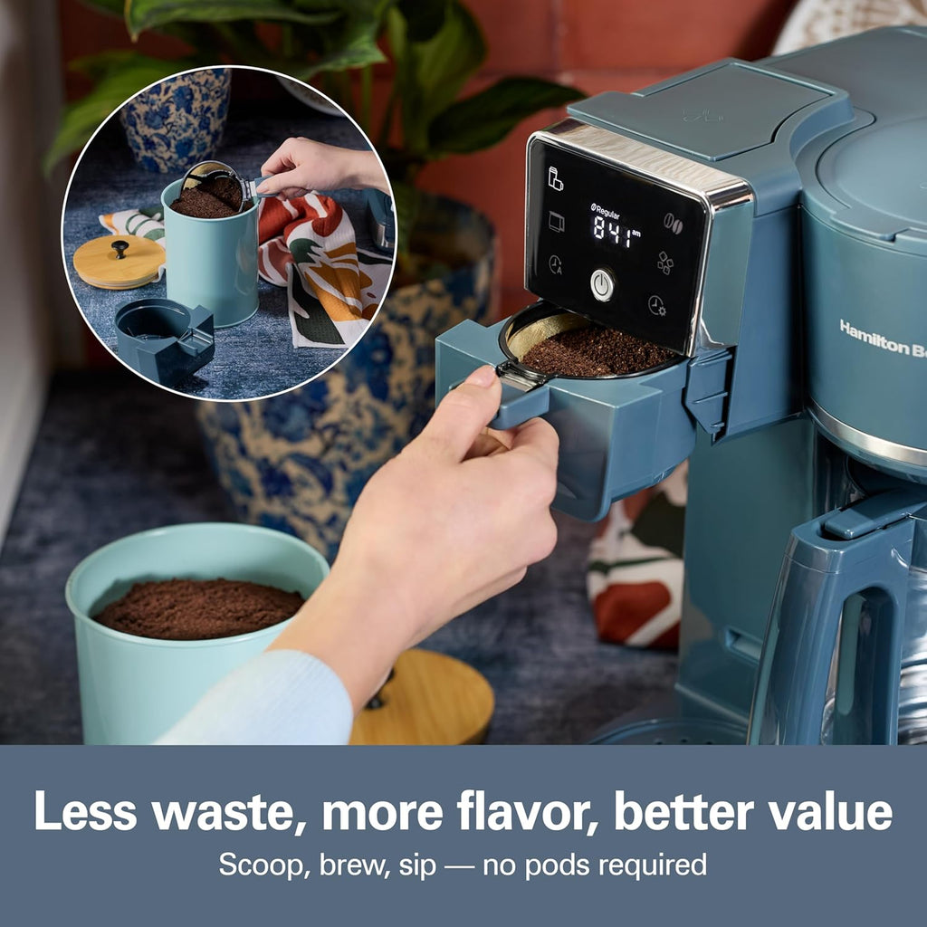 2-Way Drip Coffee Maker & Single Serve Coffee Machine – size reference