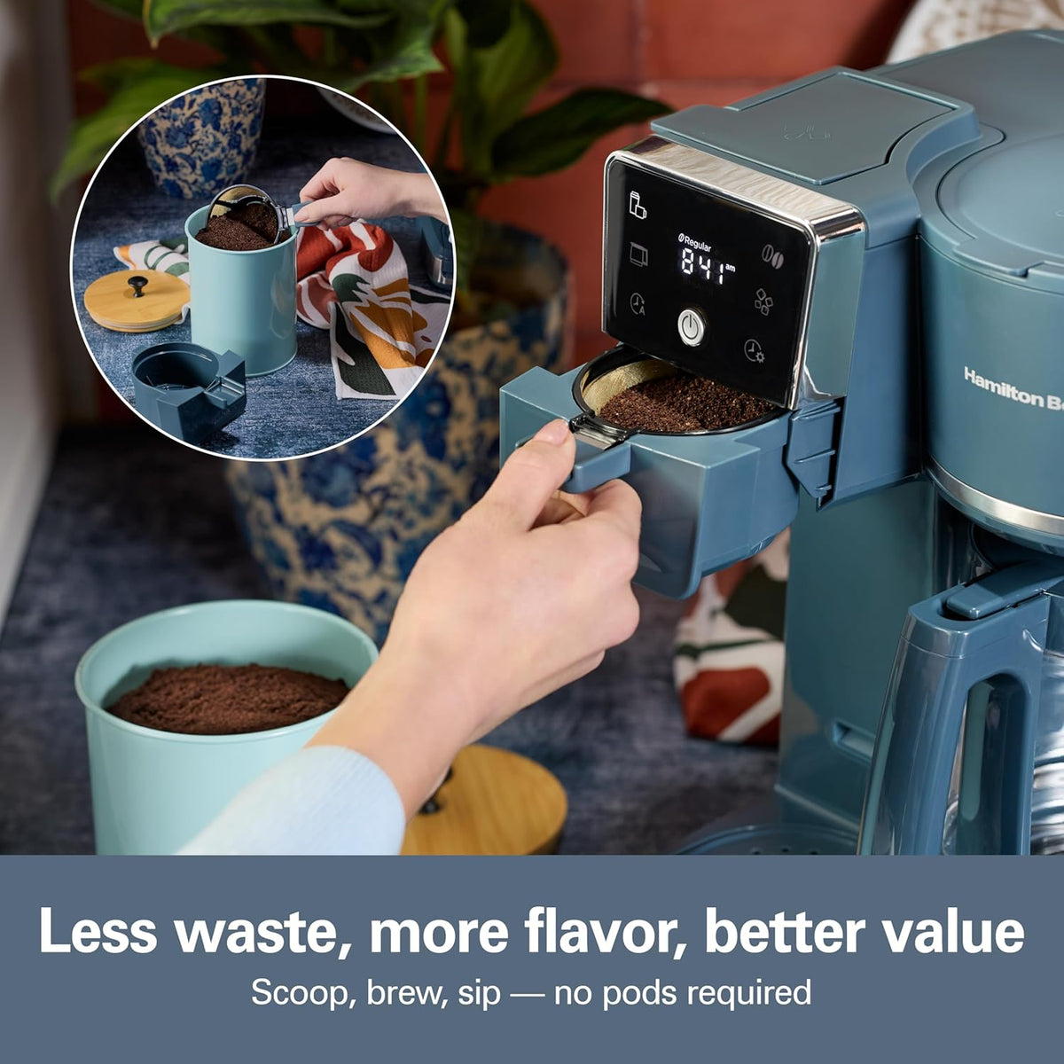 2-Way Drip Coffee Maker & Single Serve Coffee Machine – size reference