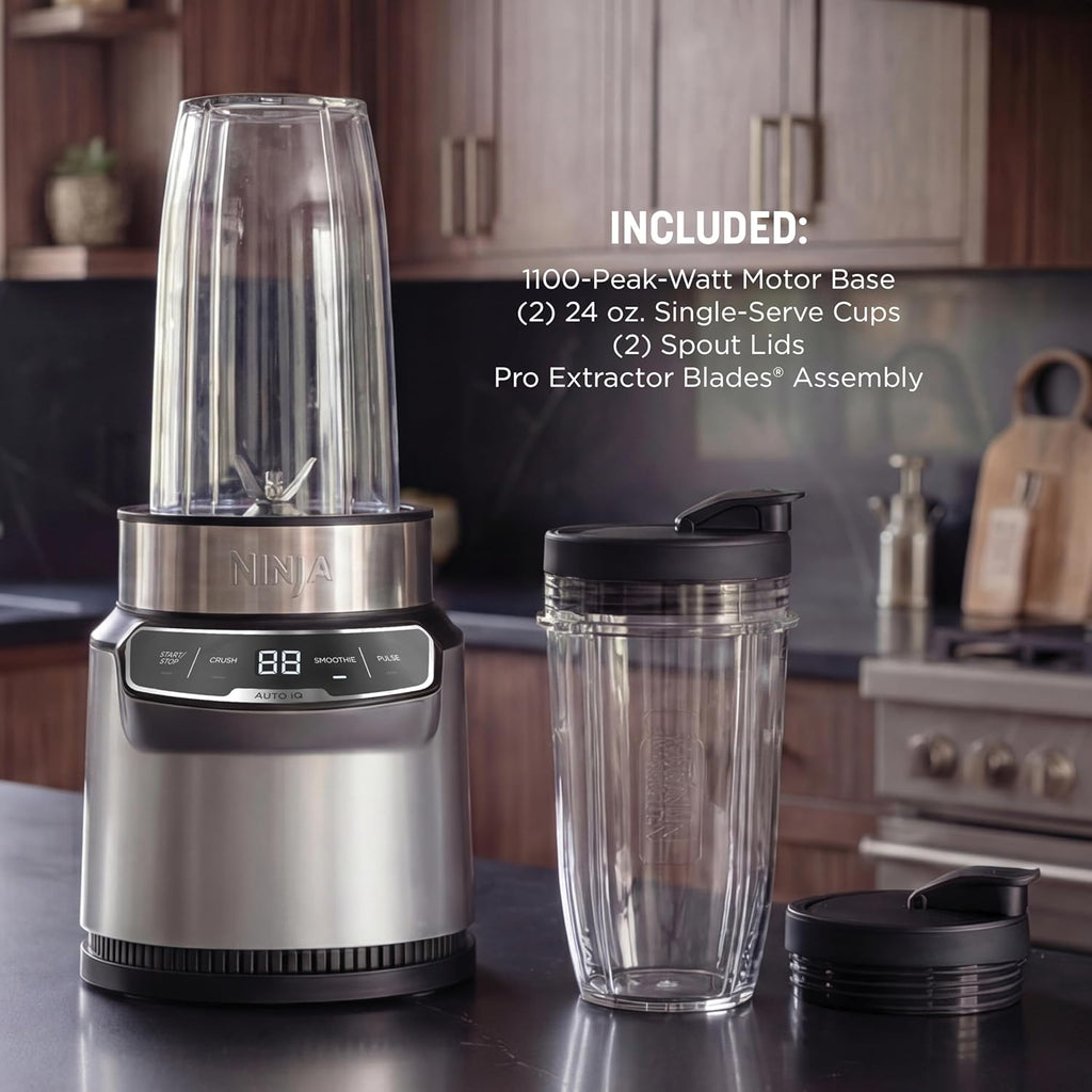 Nutri-Blender Pro with Auto iQ, 1100PW, (2) 24oz Cups, BN401 – another angle