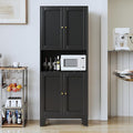 Metal Pantry Storage Cabinet, 69-Inch Tall with Microwave Shelf