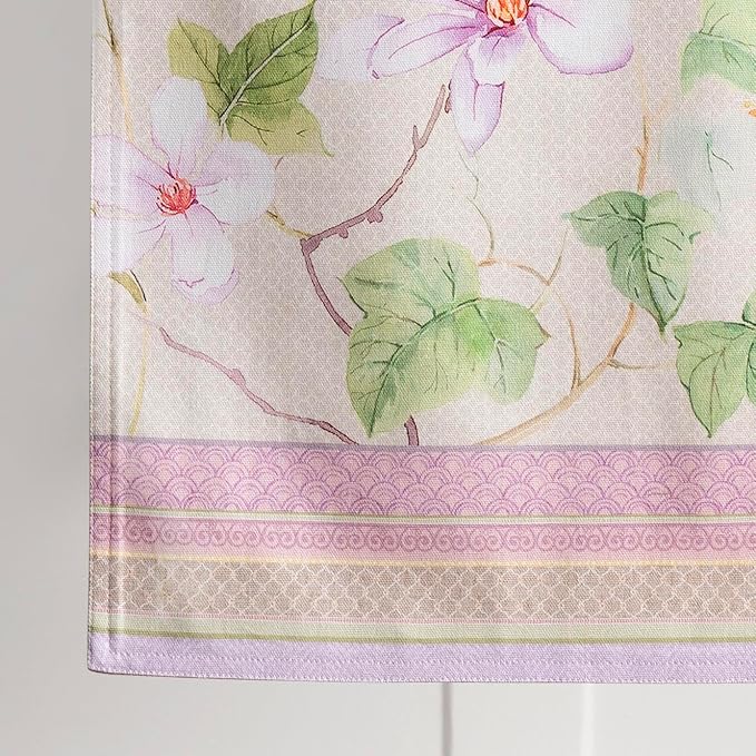 Table Runner, 100% Cotton, 14.5 x 72 Inch Double Layer, Magnolia Mornings