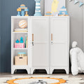 Pantry Cabinet, 46-Inch White Metal with 1 Door and 2 Adjustable Shelves
