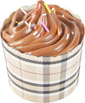 Plaid Paper Baking Cups, 6 Oz Scalloped Cupcake Liners, 200 Count