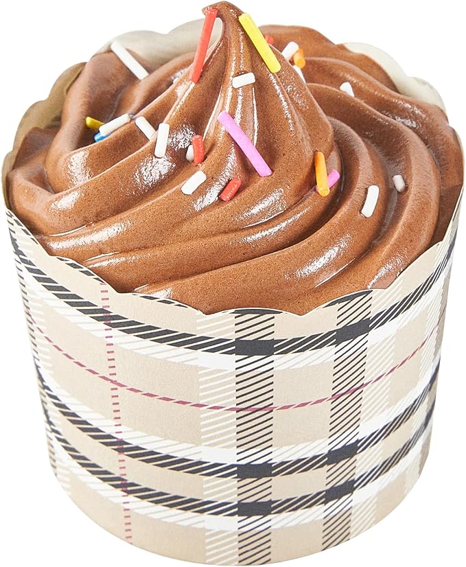 Plaid Paper Baking Cups, 6 Oz Scalloped Cupcake Liners, 200 Count
