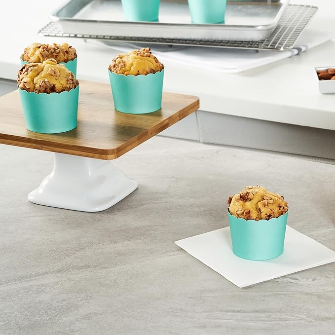 Baking Cups - Turquoise Scalloped Paper Liners, 3 oz, 200 Count