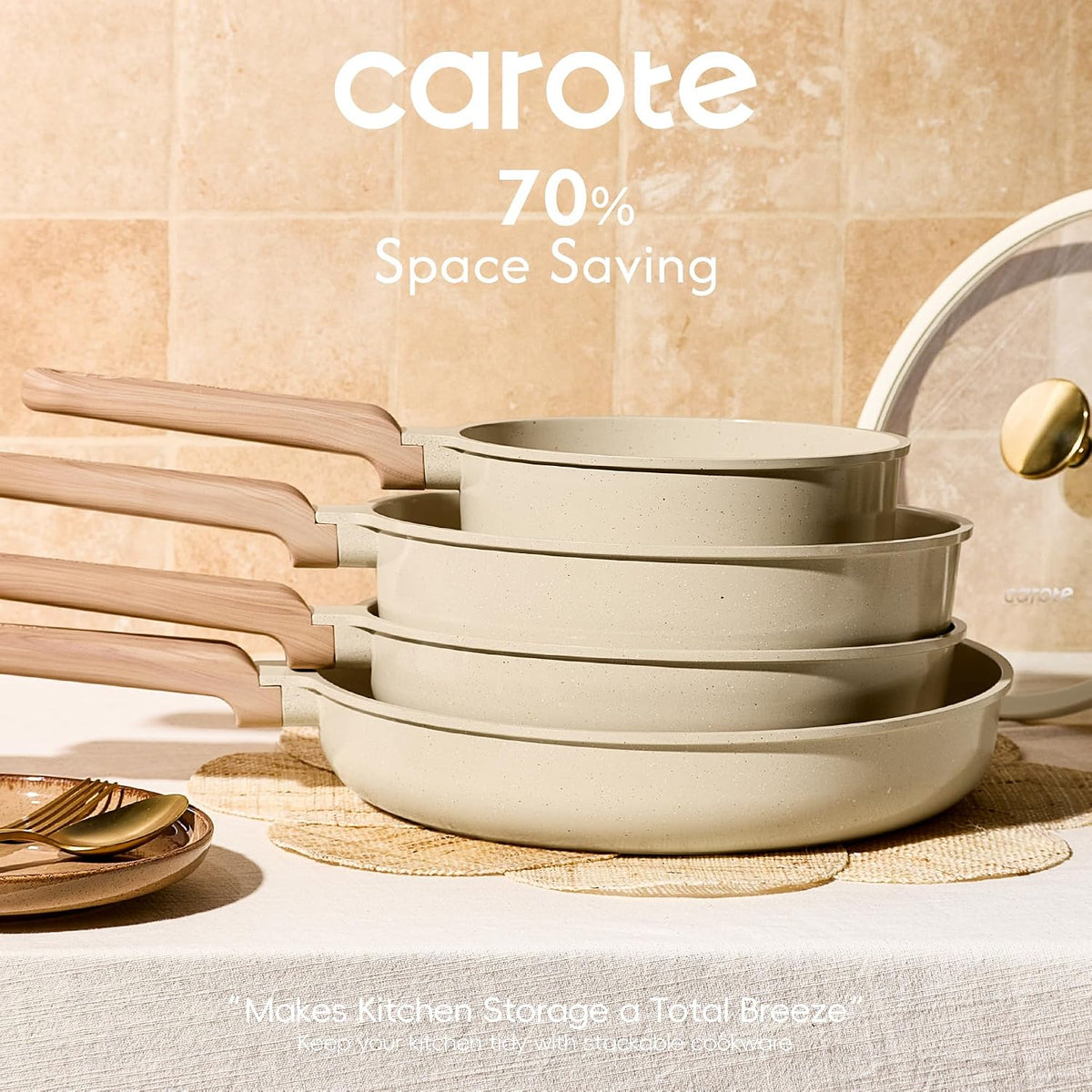 Pots and Pans Set, Ceramic Cookware Set, 14pcs – size reference