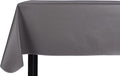 Yourtablecloth Heavy Duty Vinyl Rectangle or Square Tablecloth – 6 Gauge Heavy Duty Tablecloth – Flannel Backed – Wipeable Tablecloth with Vivid Colors & Many Sizes 52 x 70 Gray