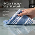 Kitchen Dish Towels, 6 Pack Cotton Striped Set, 20 x 30 Inch