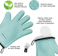 Silicone Protective Mitts, Heat Resistant Turquoise Set of 2