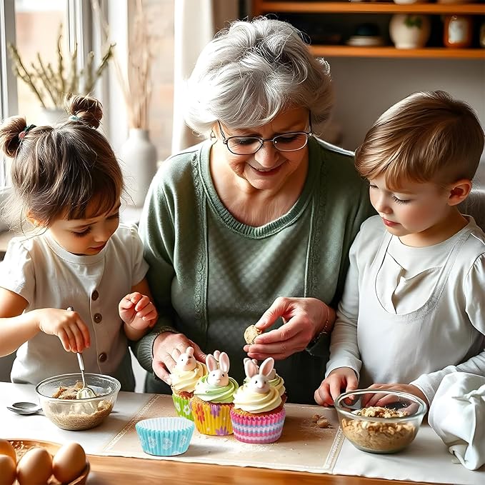 Baking Cups, 600 Pieces Easter Paper Cupcake Liners in 6 Designs