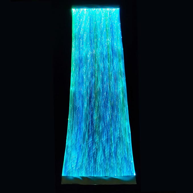 Black Fiber Optic LED Table Runner, 18 x 60 Inches, USB Rechargeable