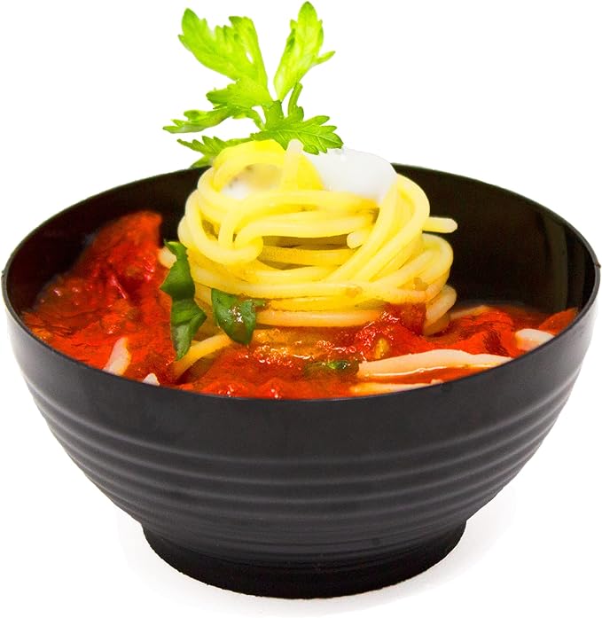 Plastic Mini Bowls, 3 oz. Black Asian-Style, Pack of 50