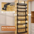 Spice Rack Over the Door, 8-Tier Black Metal Organizer