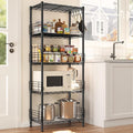 Standing Shelf Unit, 5 Tier Metal Wire Rack with Side Blockers