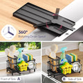 Kitchen Sink Organizer Caddy, Stainless Steel, 360° Self-Draining Tray