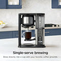 Drip Coffee Machine, 10-Cup with Glass Carafe and Milk Frother