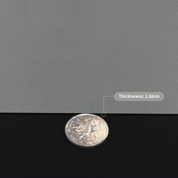 Leather Table Cover,1.8mm Thick,42x90 Inch Table Protector,Table Protector for Dining Room Table,Dining Table Cover,Table Protector Mat.(Black+Gray,42x90)