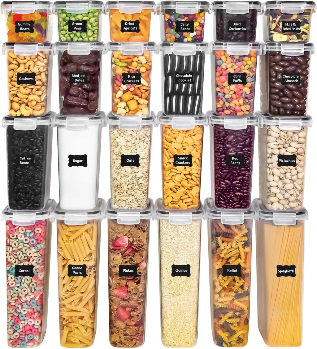 Kitchen Storage Containers with Lids, 48 PCS Airtight Food Storage Containers – set view