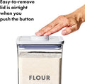 Container Set for Baking, 8 Pieces, Airtight, Prelabeled, White