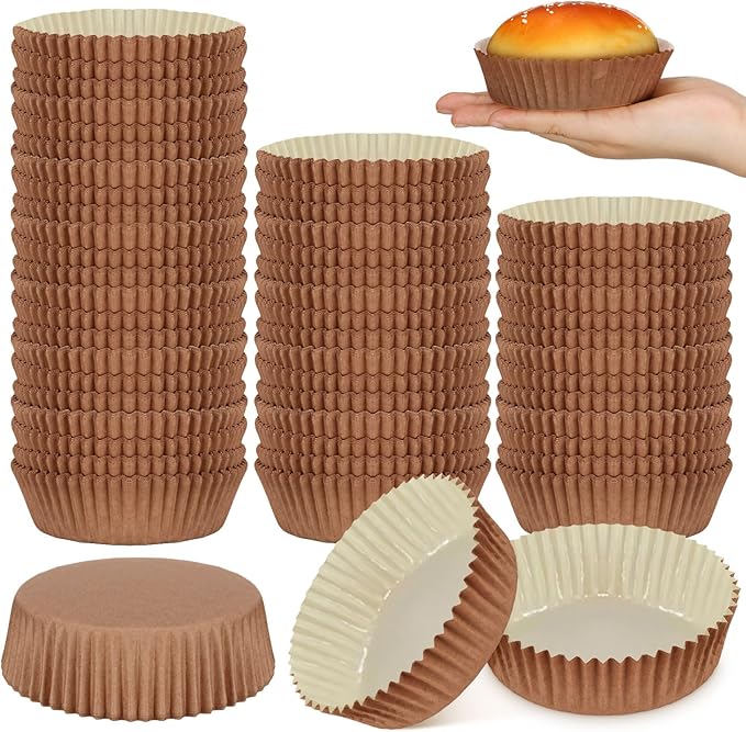 Baking Cups in Natural Silicone Paper, 50 Count, 92 ml Capacity