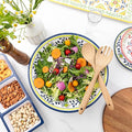 Salad Bowls Set of 2, 13.75-Inch Melamine Talavera Design Serving Bowls