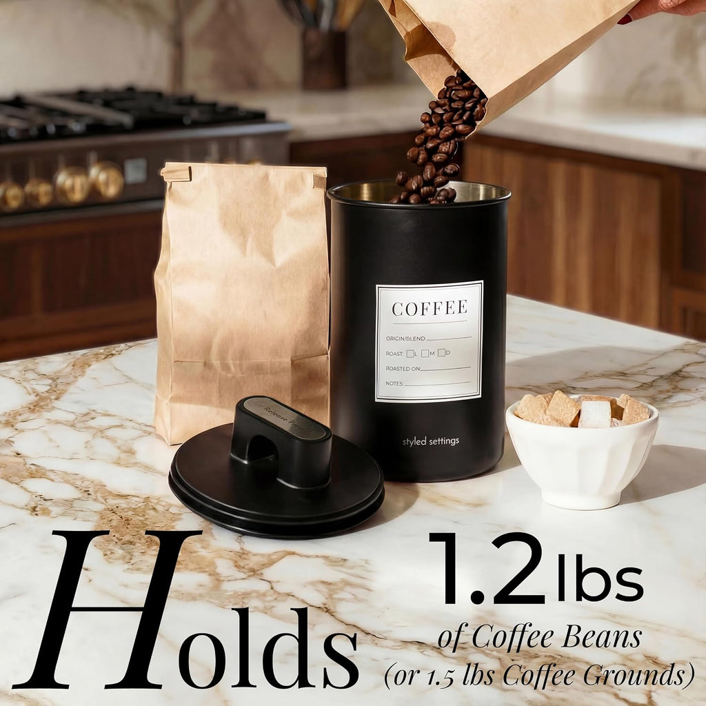 Coffee Storage Container, Airtight Coffee Bean Storage – close-up