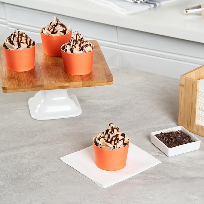 Baking Cups 200 Count Orange Paper Cupcake Liners 3.38 oz