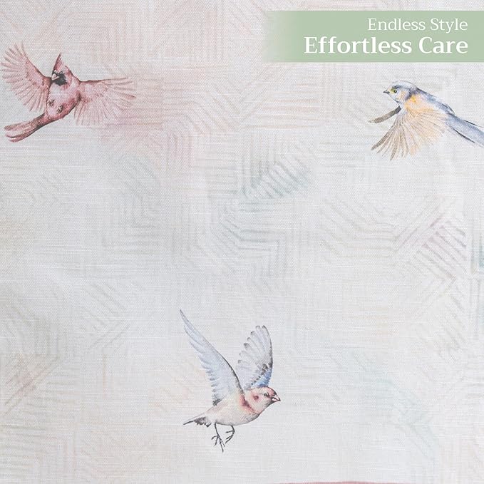 Table Runners 100% Cotton Flying Birds Design 14.5 x 108 Inch