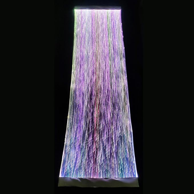Black Fiber Optic LED Table Runner, 18 x 60 Inches, USB Rechargeable