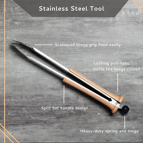 'Splitfinger' Grill Tongs, BBQ Grilling Accessories