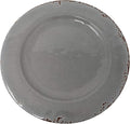 Dinnerware Set with 4 Gray Melamine Dinner Plates, 11 Inch Round