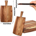 Cutting Boards: 18-Piece Acacia Wood Set with Built-in Handles