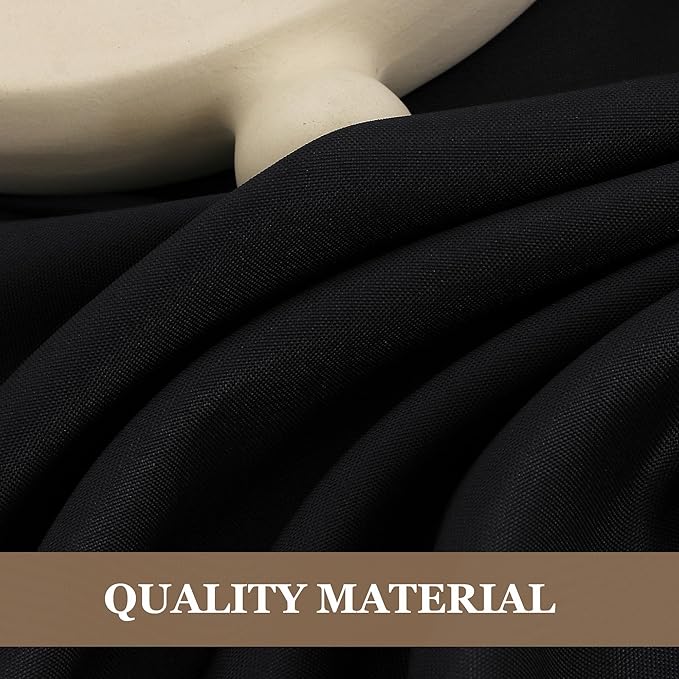 Square Polyester Tablecloths, 70 x 70 Inch, Black