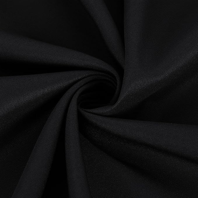 Square Polyester Tablecloths, 70 x 70 Inch, Black