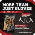 Silicone Protective Mitts Set of 2, Royal Red, Heat Resistant to 500°F