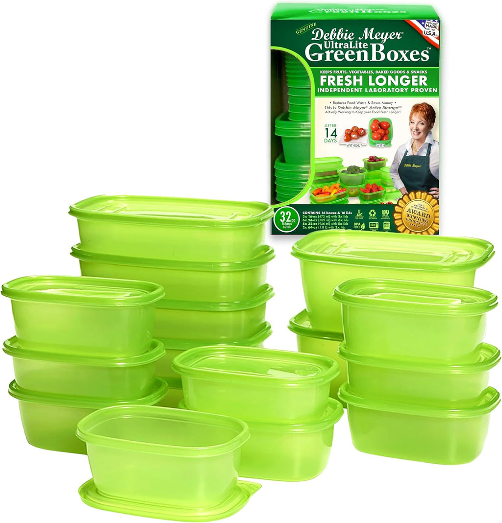 UltraLite GreenBox, Reusable Food Storage Containers with Lids