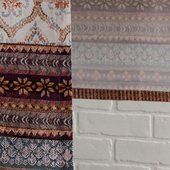 Fair Isle Cotton Table Runner, 14.5 x 90 Inches for Holiday Tables